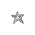 Charm De Estrela Brilhante Assimetrico