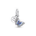 Charm Duplo Borboleta Azul
