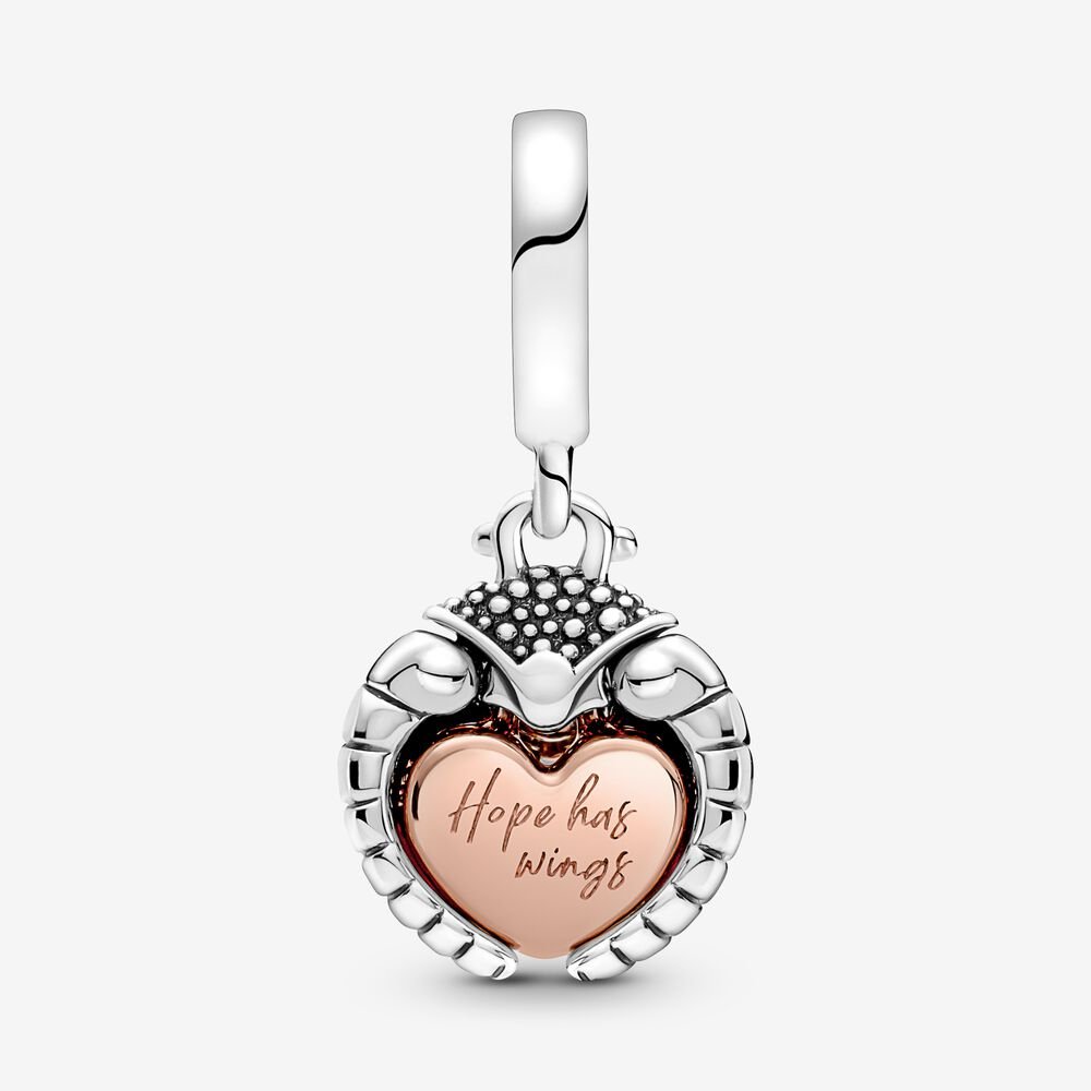 Charm de Joaninha e Coração - Charm Club Edição 2022