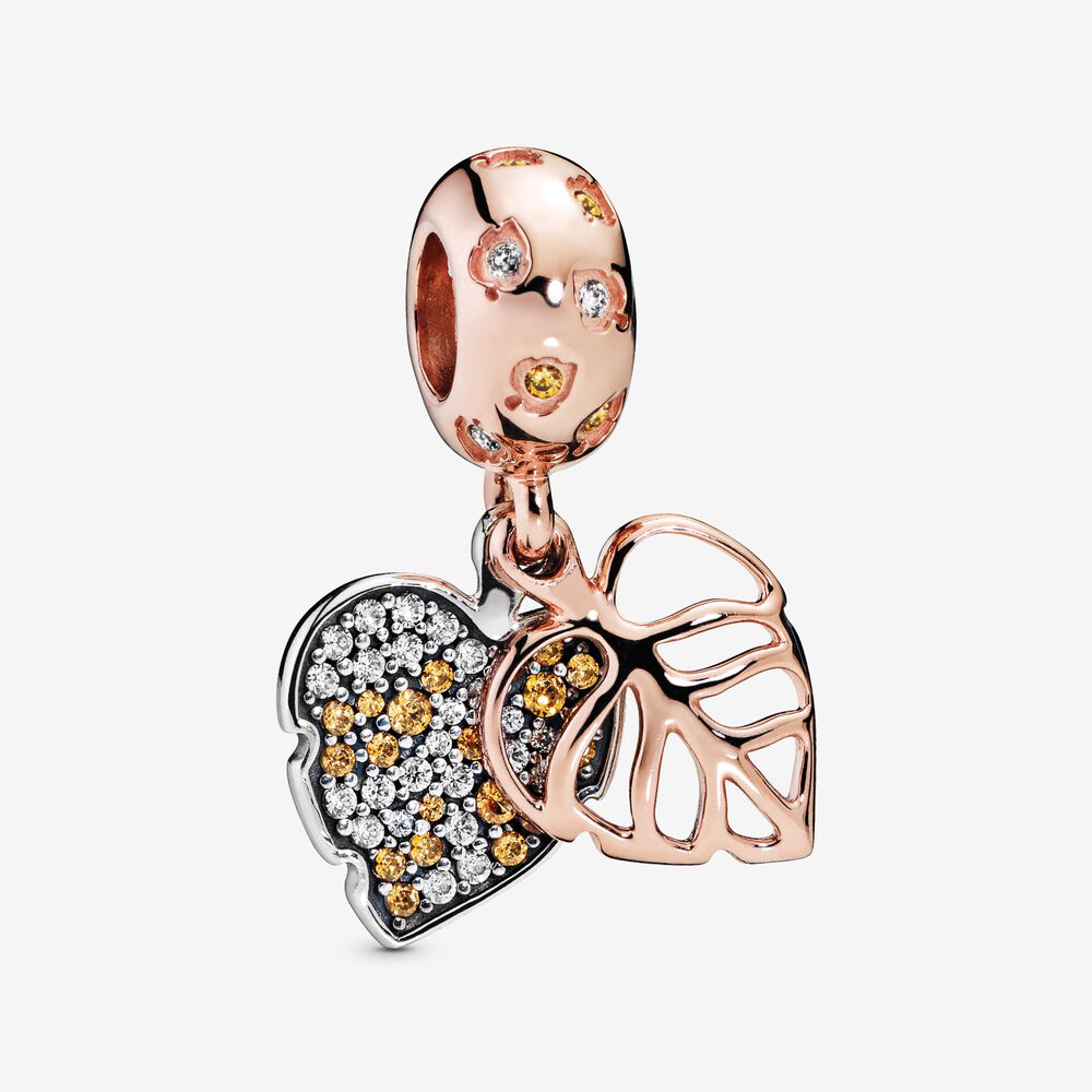 Charm Pendente Folha Espumante