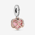 Charm Pendente Coração Infinito Cintilante