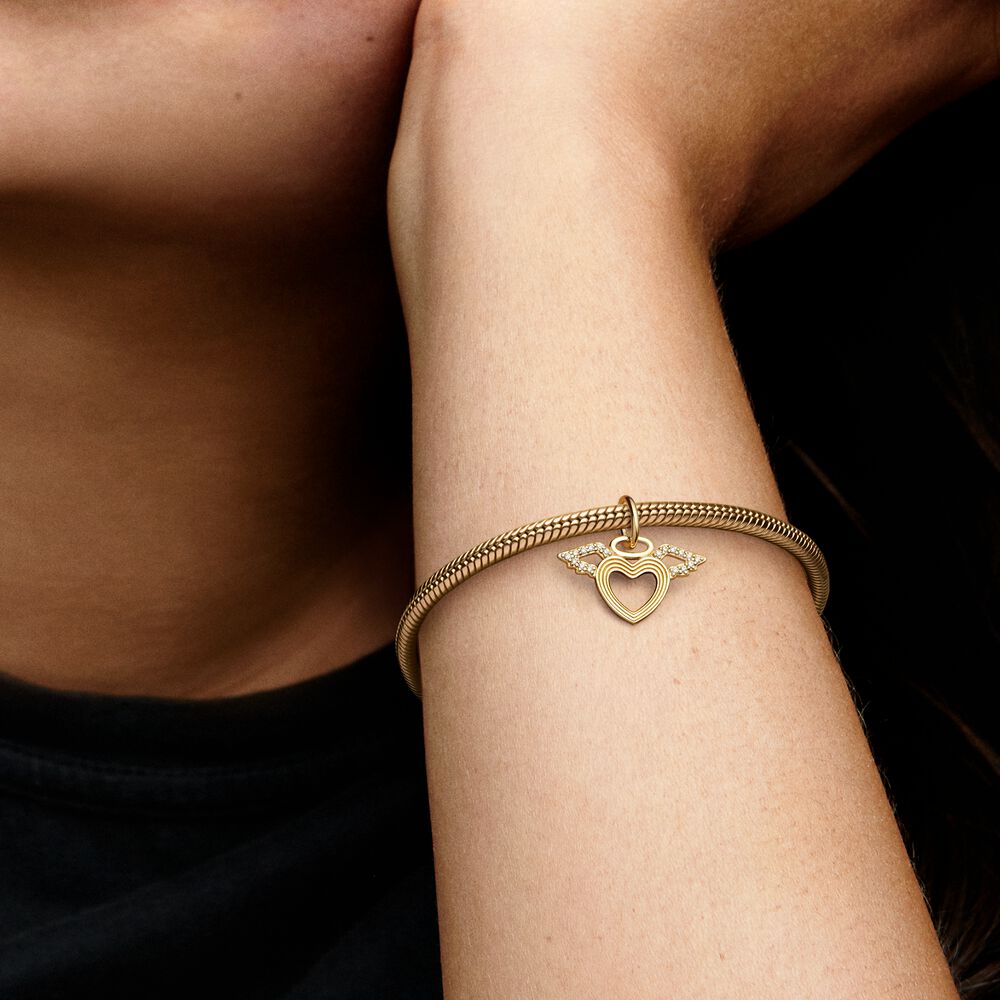 Charm Coração e Asas de Anjo