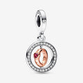 Charm Mensagem de Amor Rotativo de Dois Tons