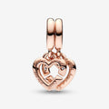 Charm Pendente Corações de Irmãs Ligadas