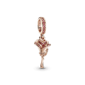 Charm Pendente Flor Rose