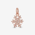 Charm Pendente Rose Floco De Neve