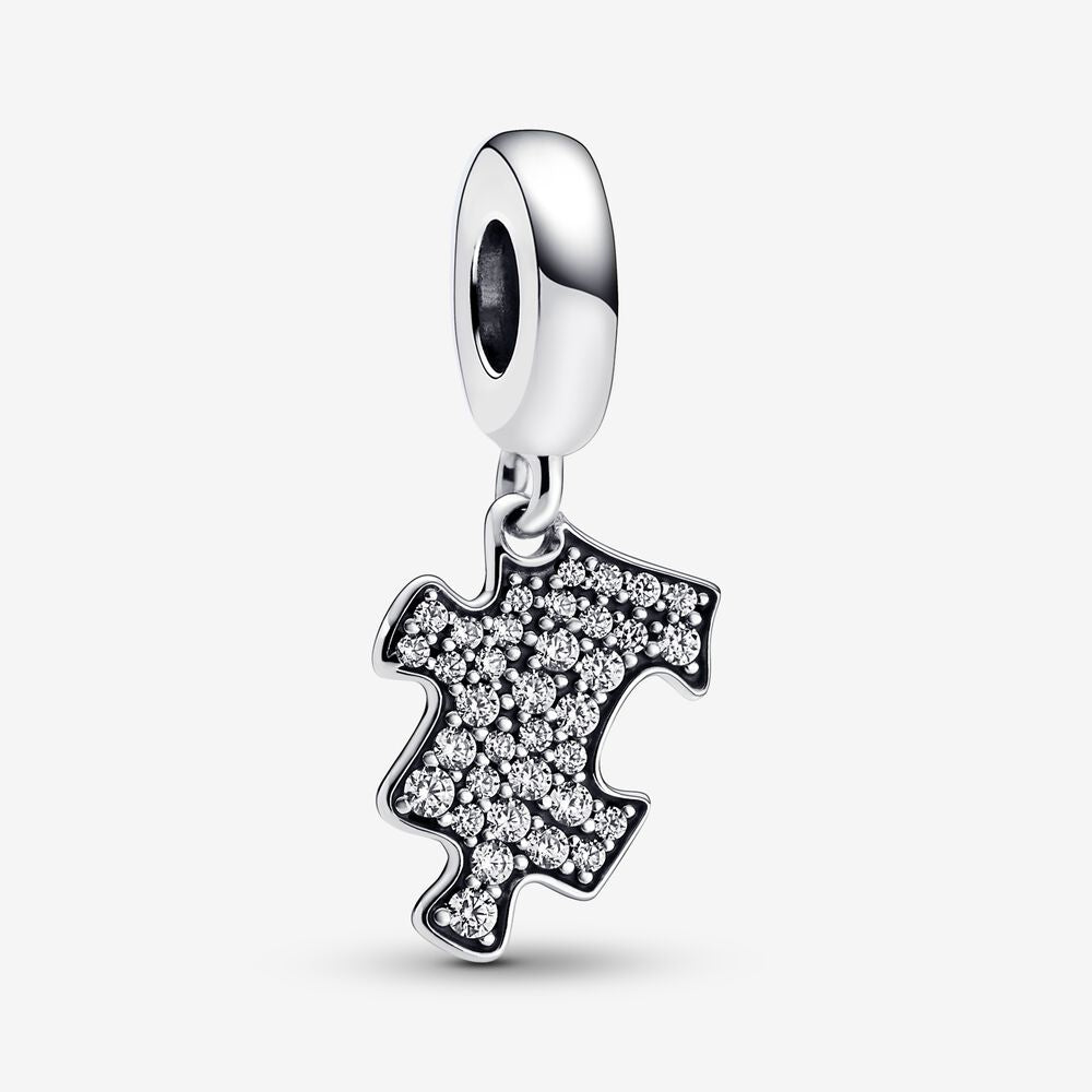 Charm Pendurado de Peça de Quebra-cabeça Brilhante