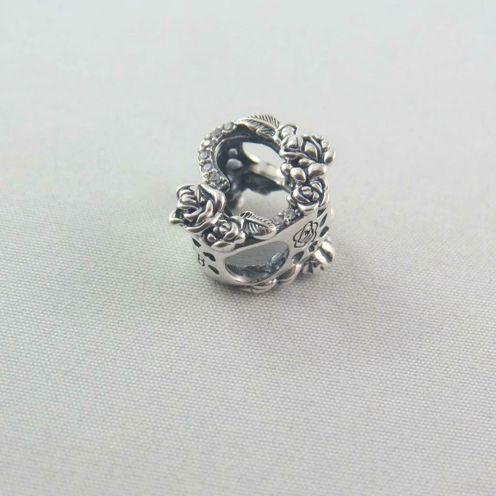 Charm Coração Aberto E Rosas