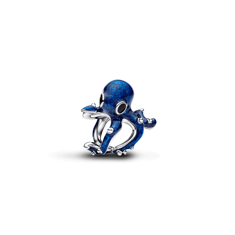 Charm Prata Polvo Azul Brilhante