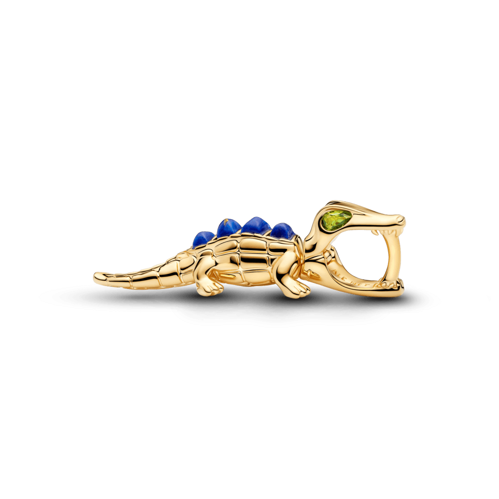 Charm Jacare Crocodilo Dourado