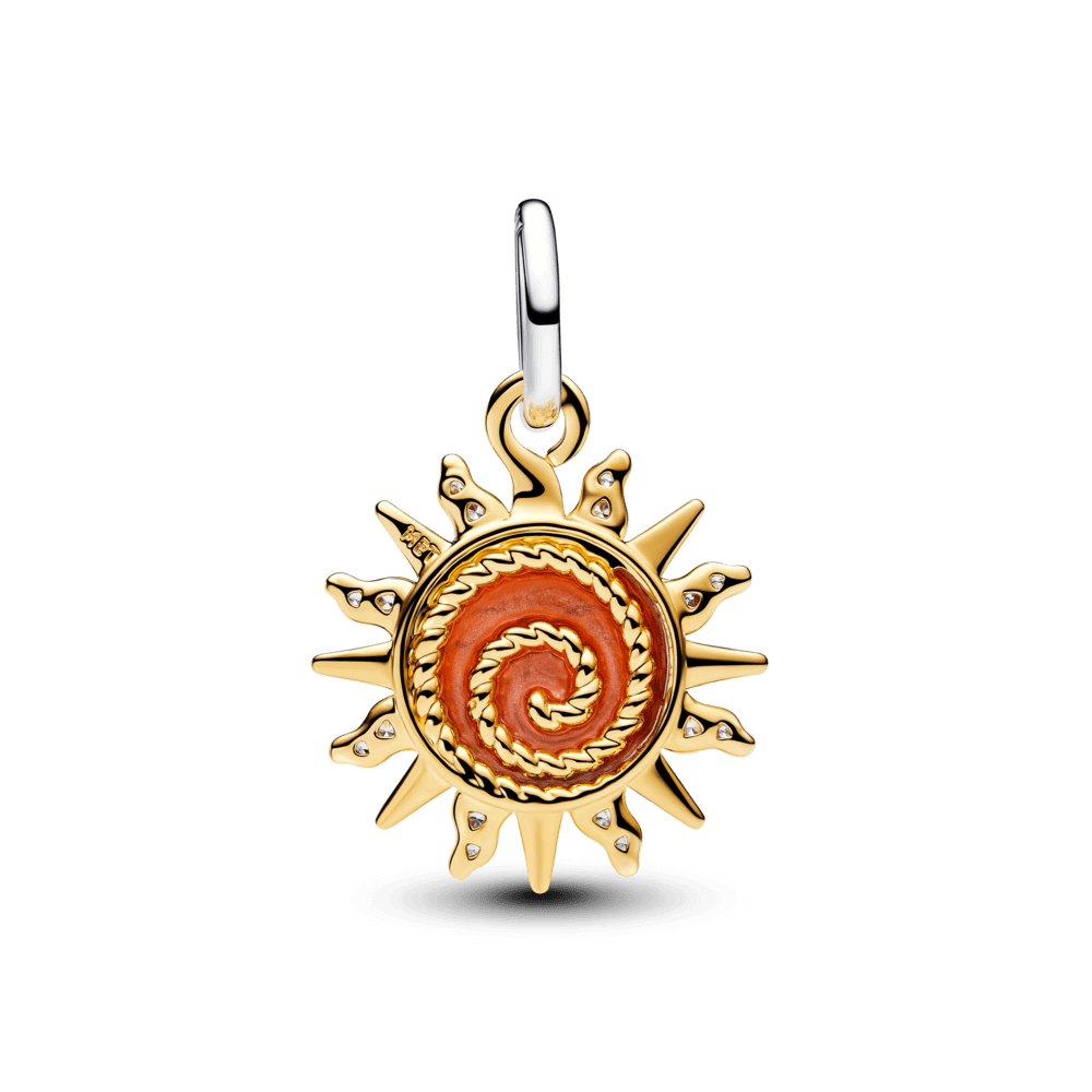 Charm Pendente Sol Em Dois Tons