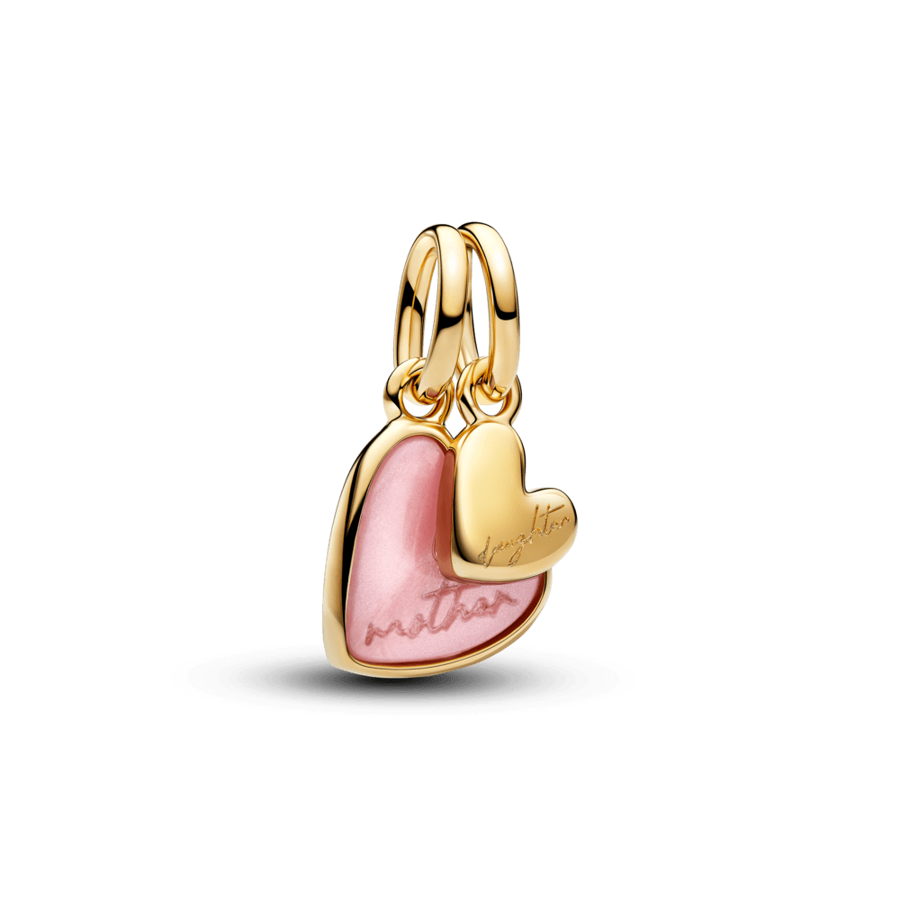 Charm Pendente Coração De Mae E Filha Divisível