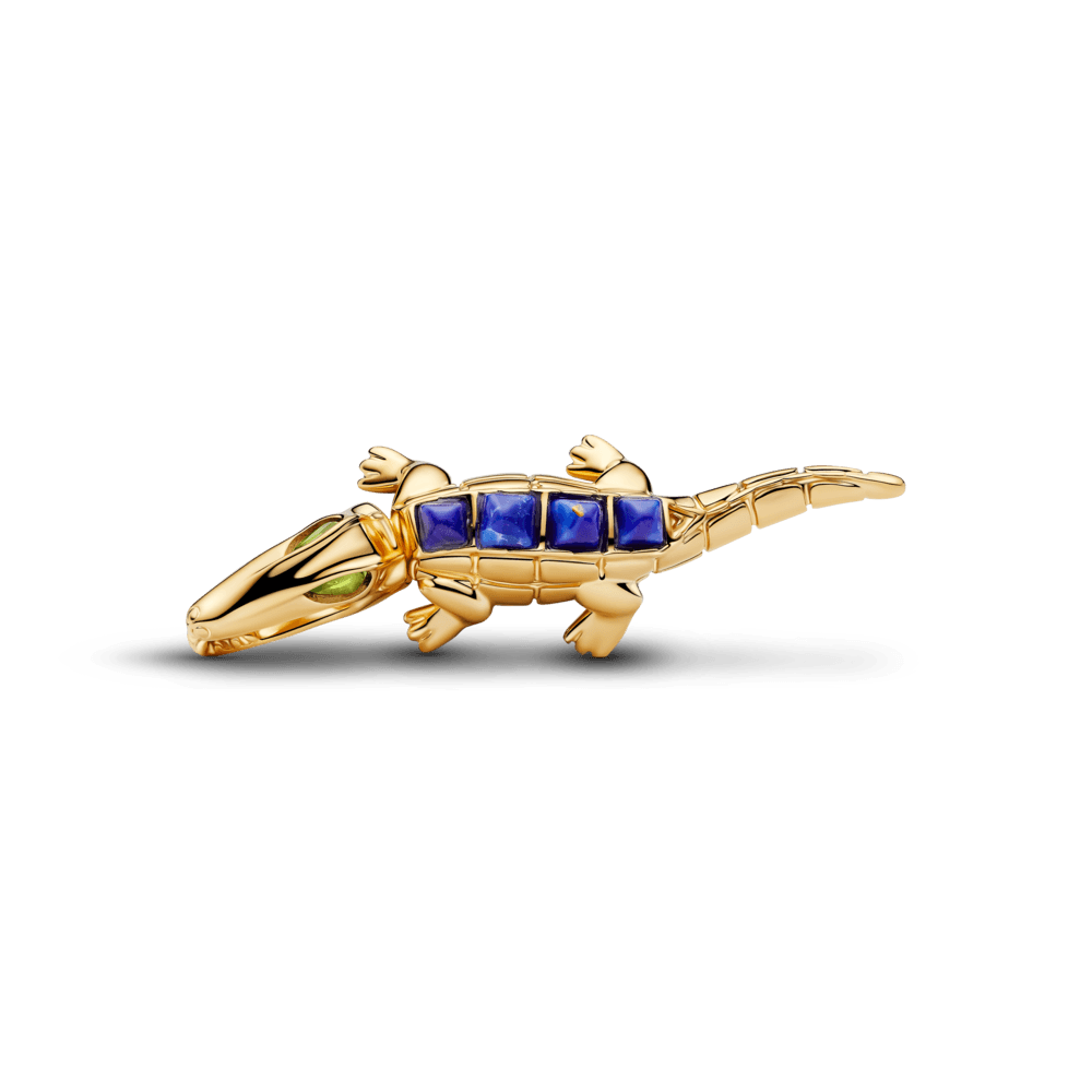 Charm Jacare Crocodilo Dourado