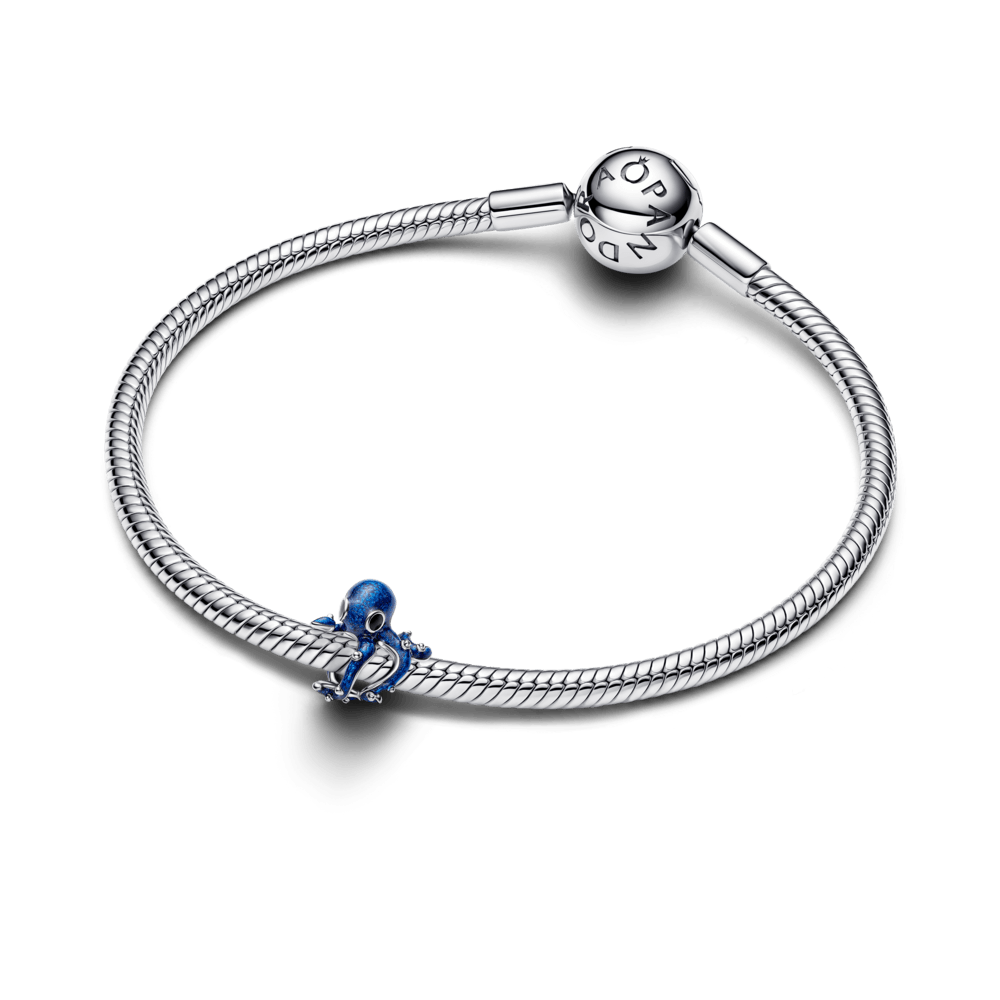 Charm Prata Polvo Azul Brilhante