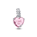 Charm Prata Pendente Mãe Eu Amo Você
