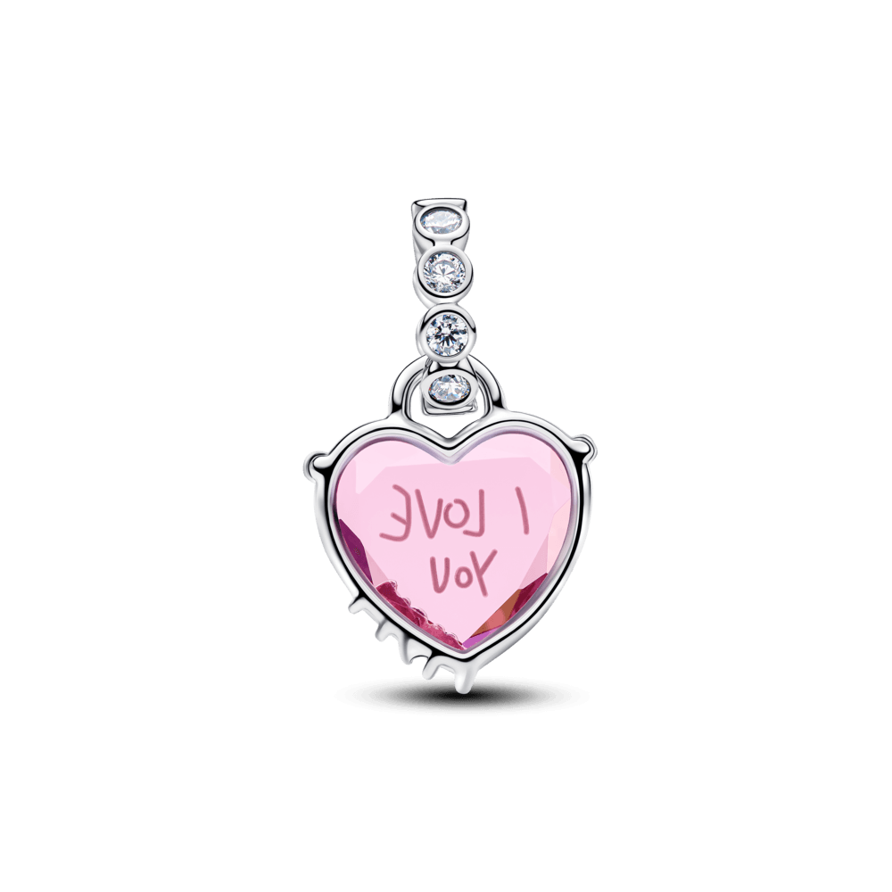 Charm Prata Pendente Mãe Eu Amo Você