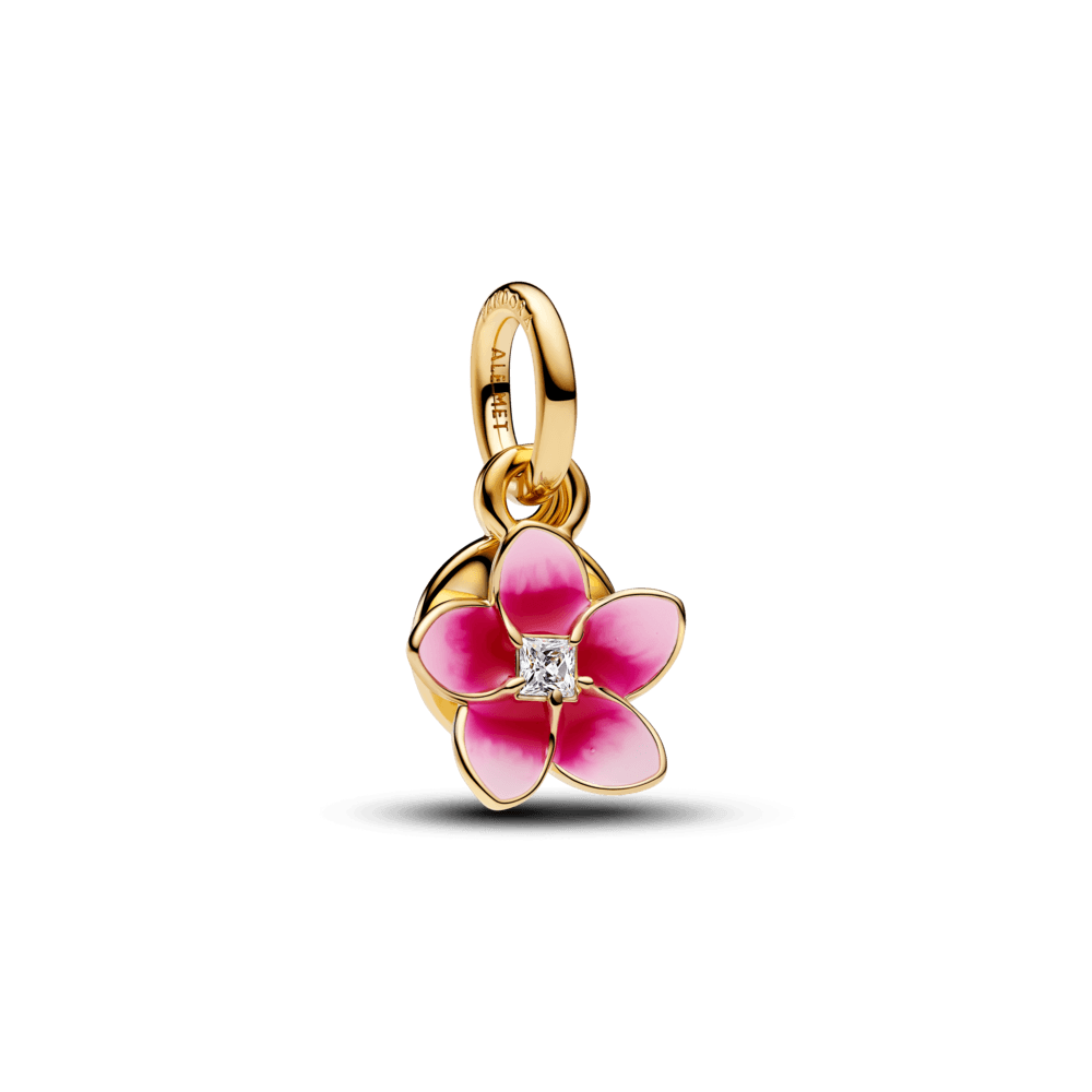 Charm Pendente Disney Moana Flor Jasmim Rosa