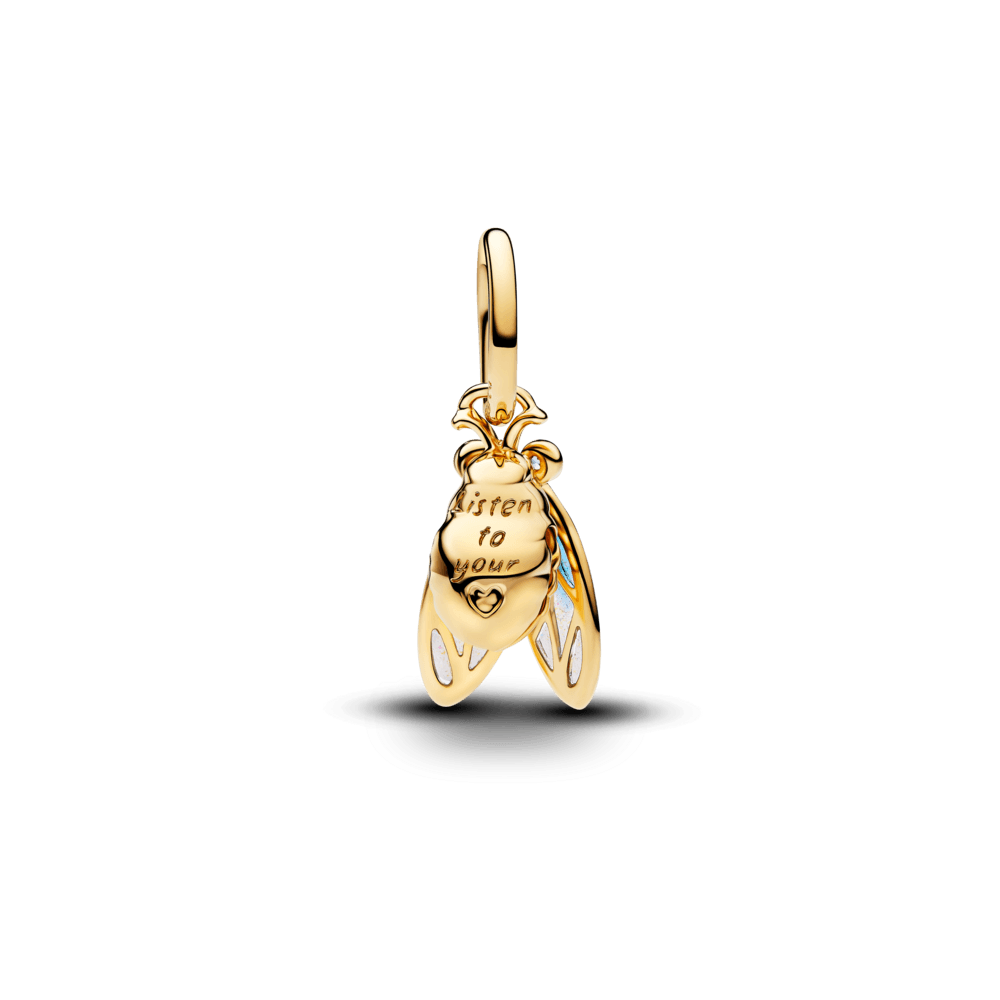 Charm Pendente Cigarra Dourada