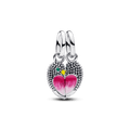 Charm Prata Pendente Duplo Pássaros Magnetico