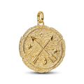 Charm Medalhão Flechas Dourado