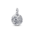 Charm Medalhão Flor De Cerejeira Prata