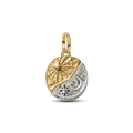 Charm Medalhão Sol E Lua Dois Tons