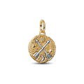Charm Medalhão Flechas Dois Tons